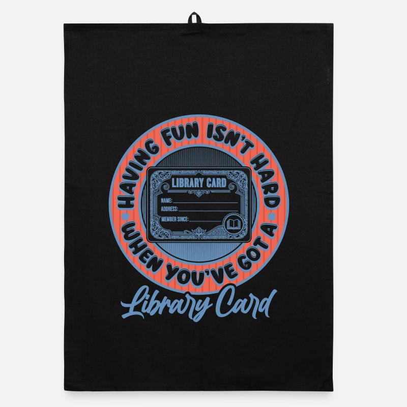 Library Day Librarian Reading Librarian - Organic dish towel - black