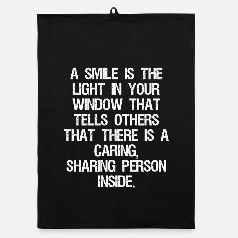 a smile is the light in your window that tells Organic dish towel