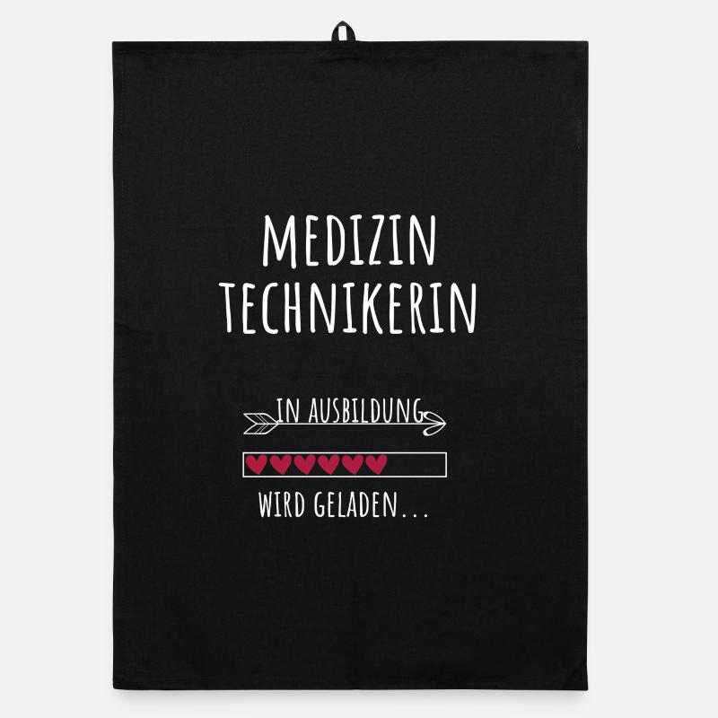 Medizintechnikerin Medizintechnik Studium Beruf - Organic Geschirrtuch - Schwarz