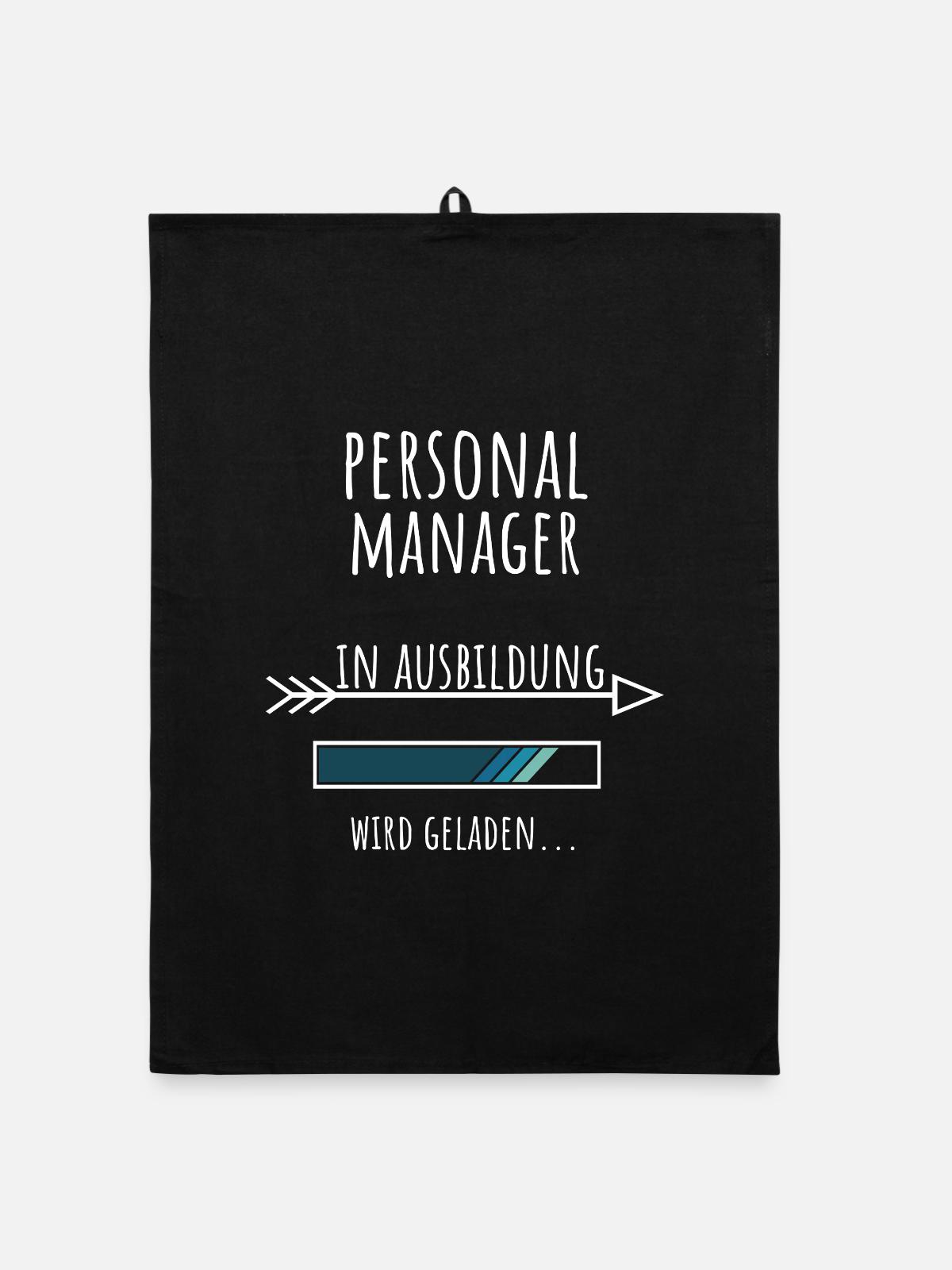 Personalmanager Personalwesen Studium - Organic Geschirrtuch - Schwarz - Vorne