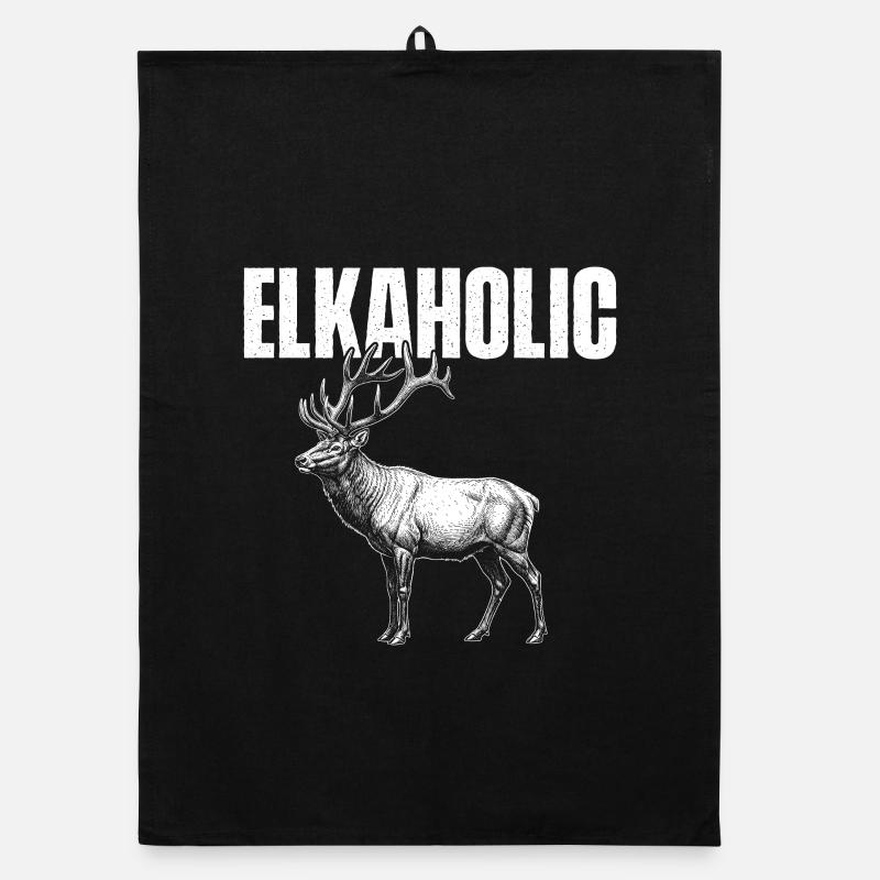 Elkaholic Elk Hunter Big Game Wildnis Organic Geschirrtuch