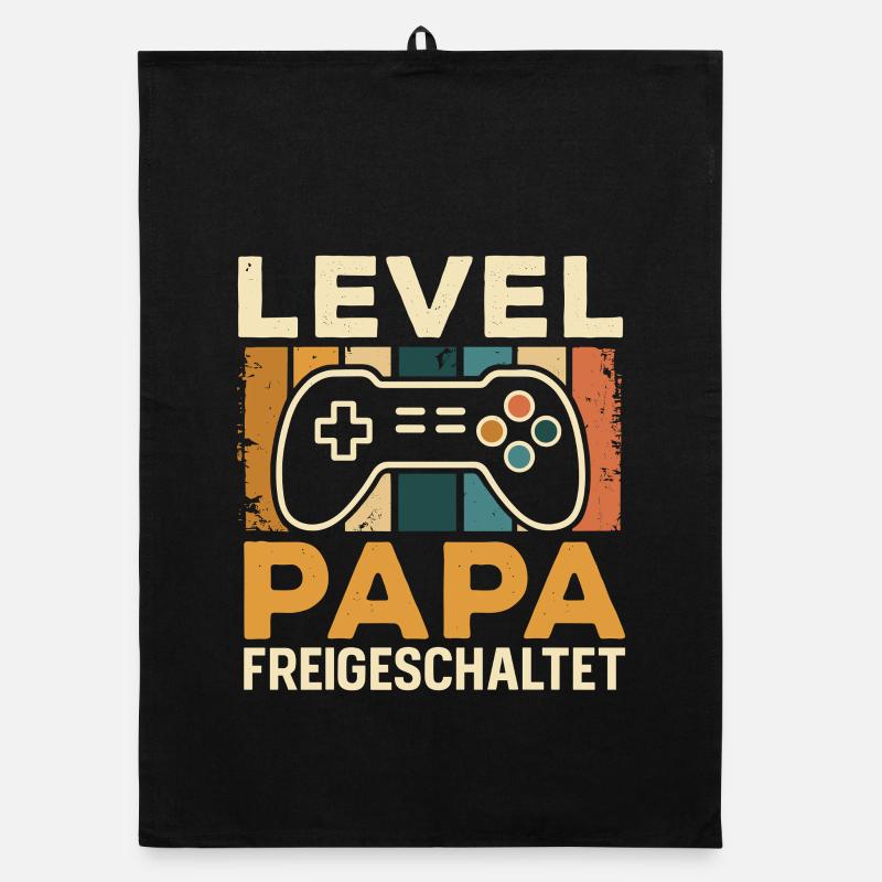 Bald Papa LEVEL PAPAFREIGESCHALTET LUSTIG Organic Geschirrtuch