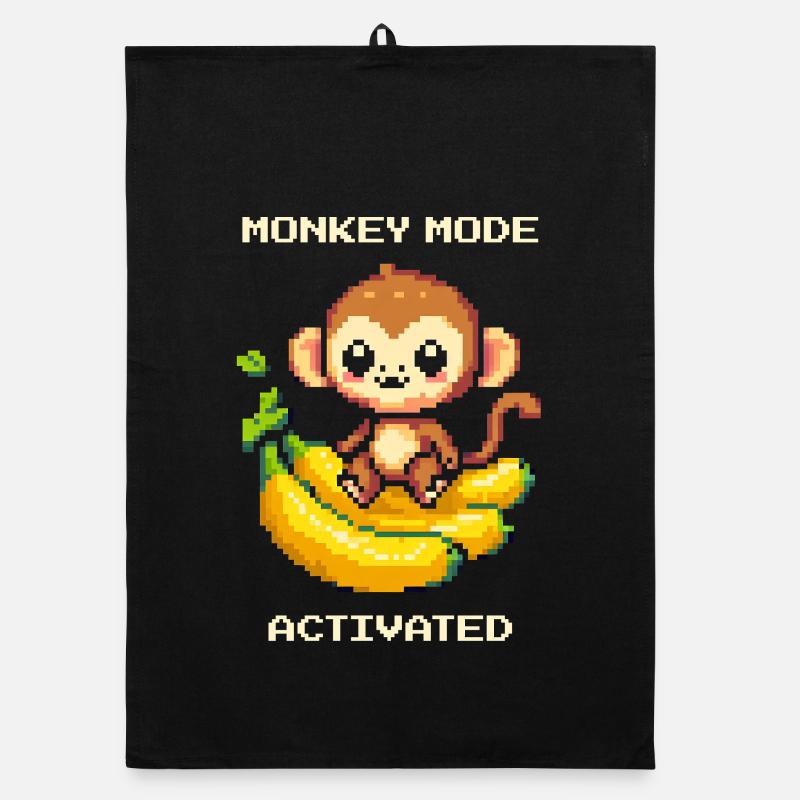 Monkey Mode Enabled | Monkey, Banana, Cute Organic dish towel