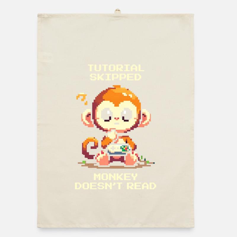 Tutorial skipped – Monkey doesn't read | Noob humor Organic dish towel