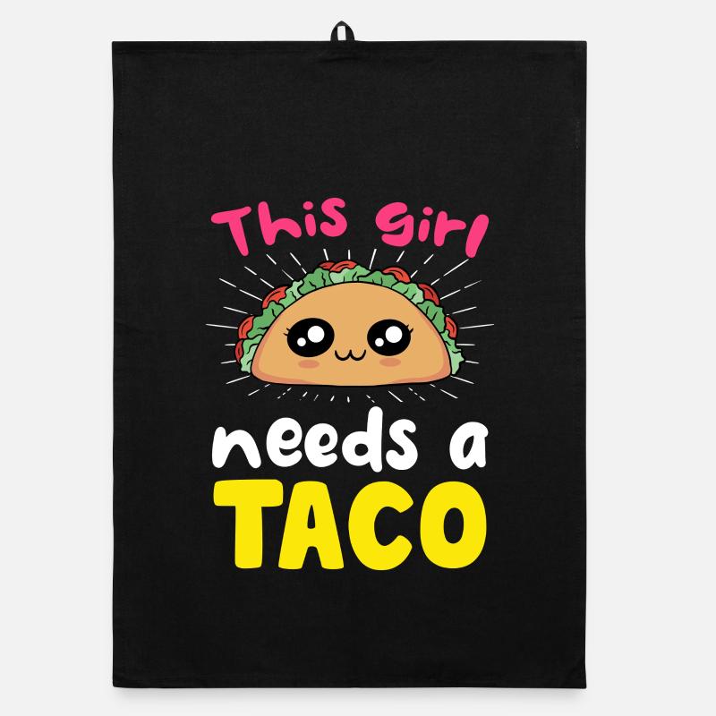 Dieses Mädchen braucht einen Taco Organic Geschirrtuch