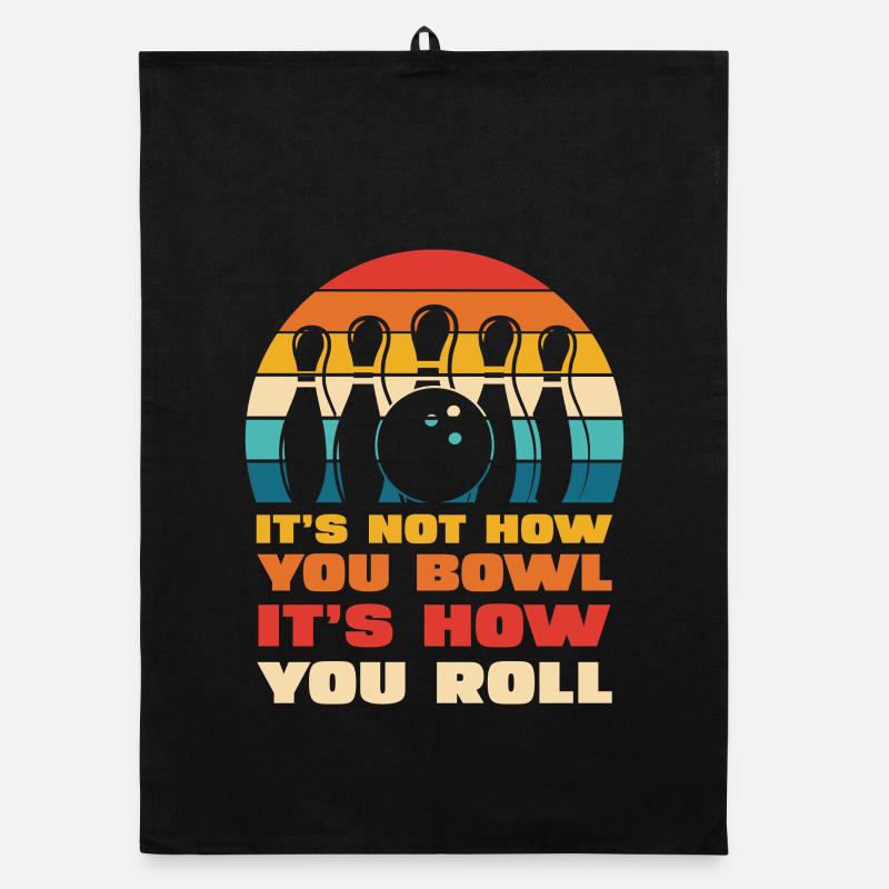 Retro Bowling Roll Style Organic dish towel
