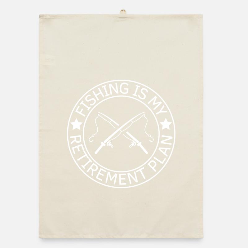 La pêche est mon plan de retraite Torchon bio