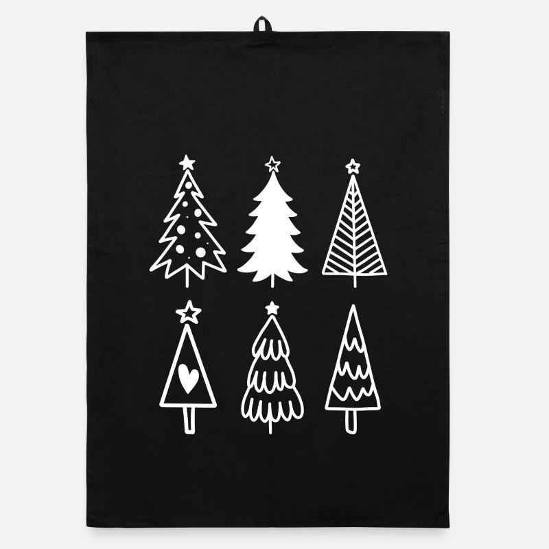 Christmas Trees Organic dish towel