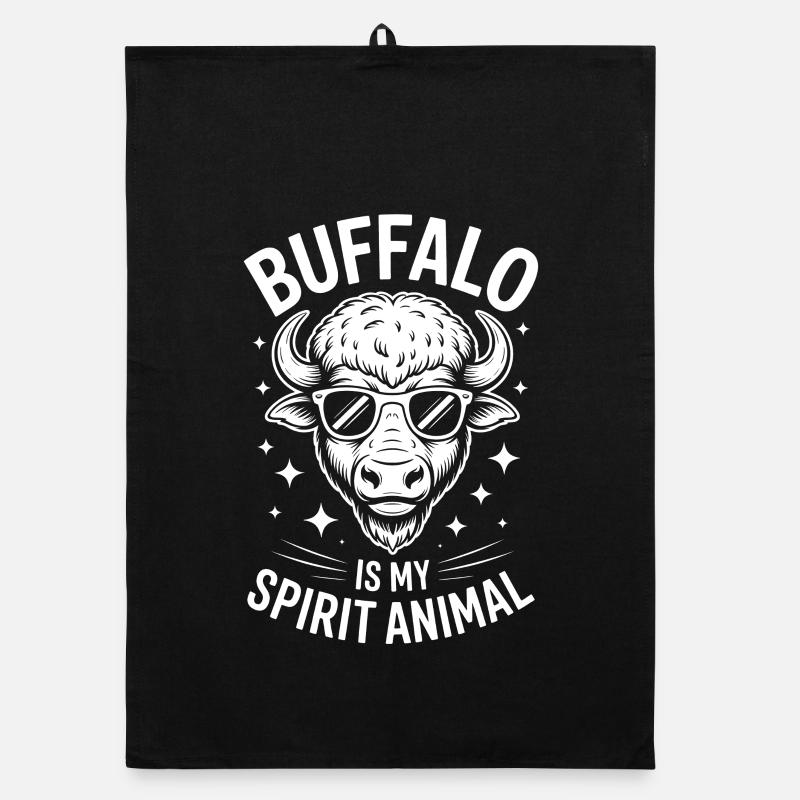 Büffel Spruch Buffalo Lustiges Büffel Geschenk Organic Geschirrtuch