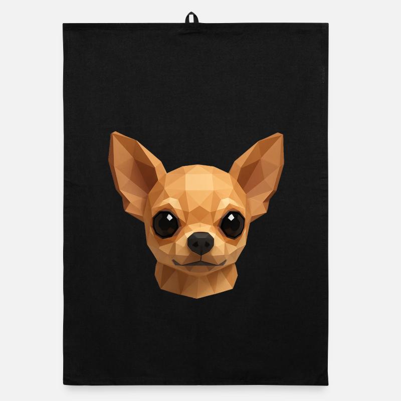 Chihuahua mignon - Conception de chien polygone Torchon bio