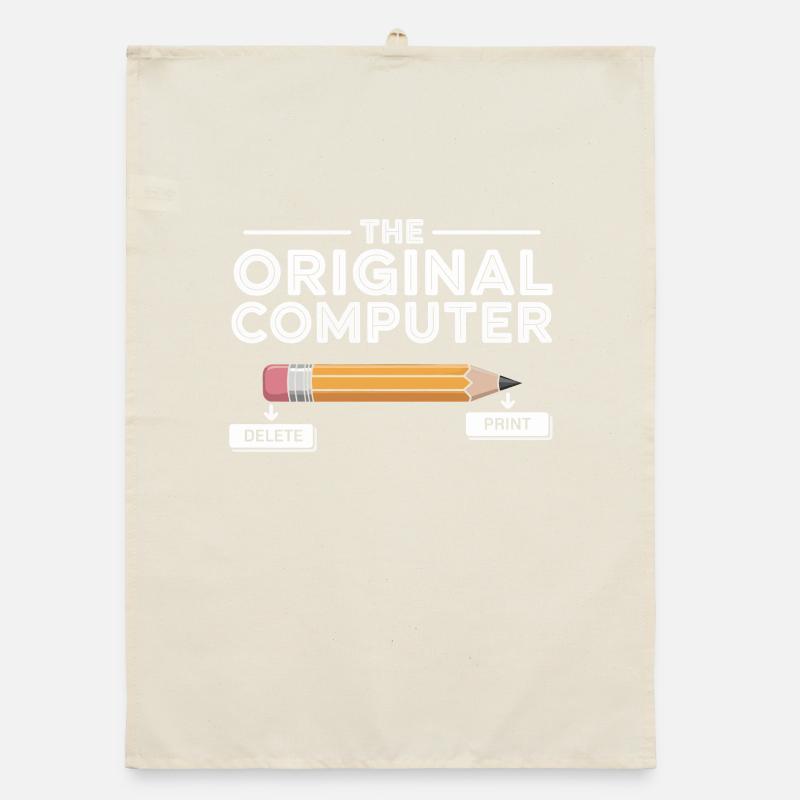 Der Original Computer – Bleistift Delete & Print Organic Geschirrtuch