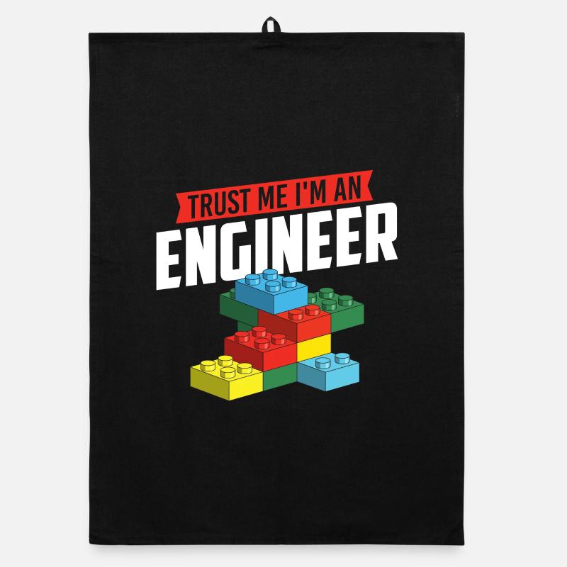 Croyez-moi, je suis un ingénieur Brick Builder Block Build Torchon bio