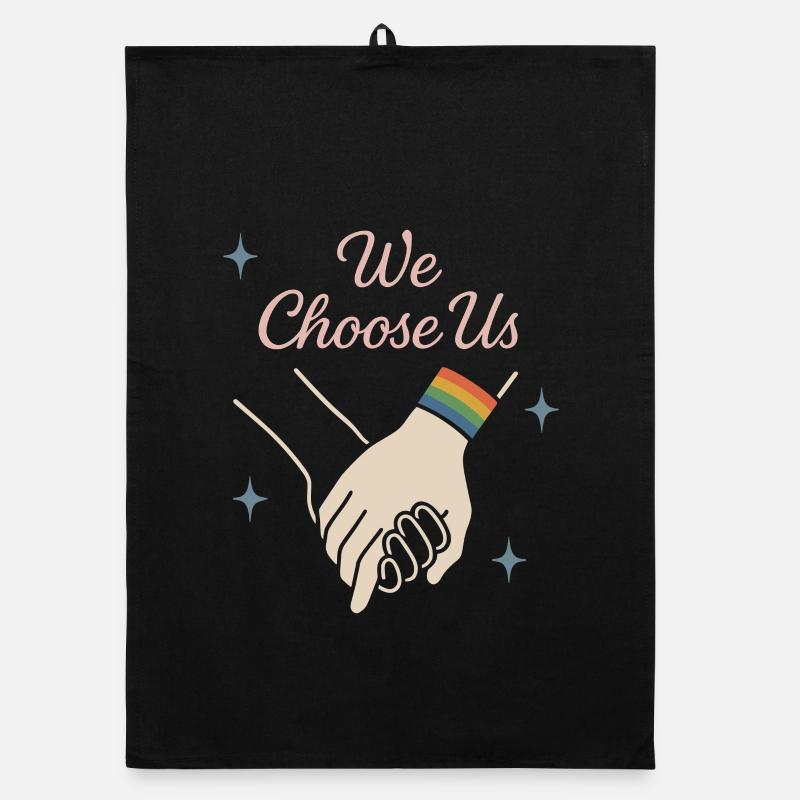 Groovy Pride Retro Equality Queer Story Organic dish towel