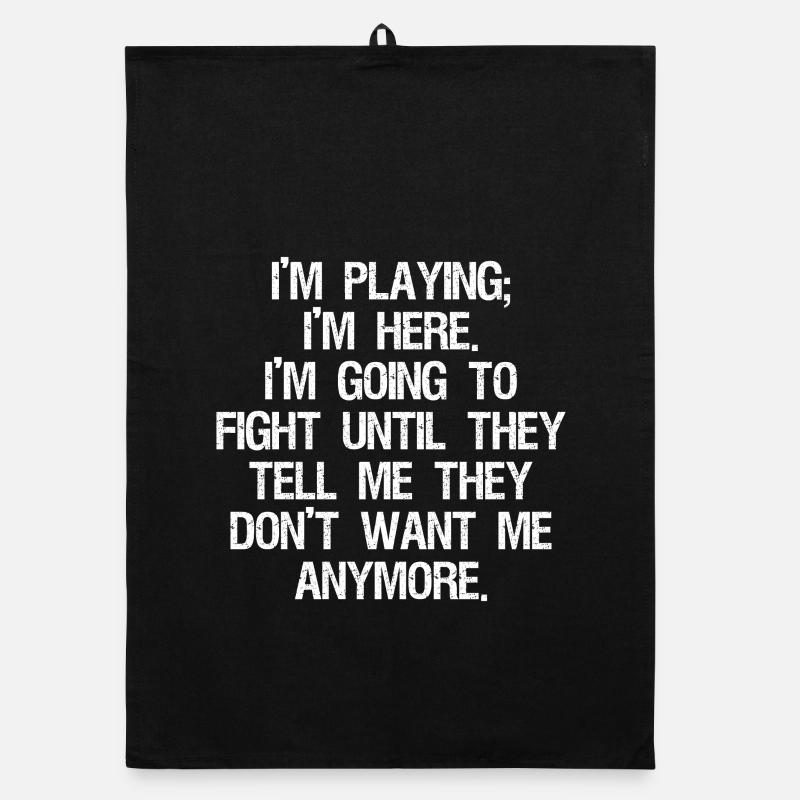 I'm playing I'm here I'm go Organic dish towel
