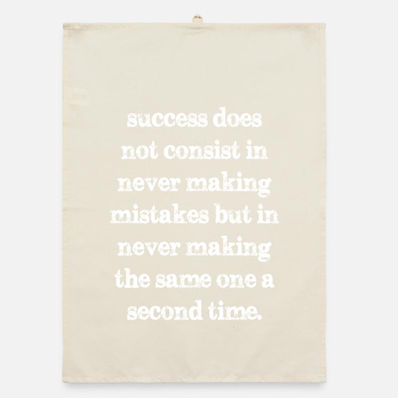 success does not consist in never making mistakes Organic dish towel