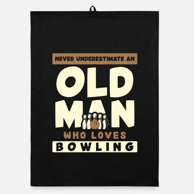 Alter Mann Liebt Bowling Spruch Organic Geschirrtuch