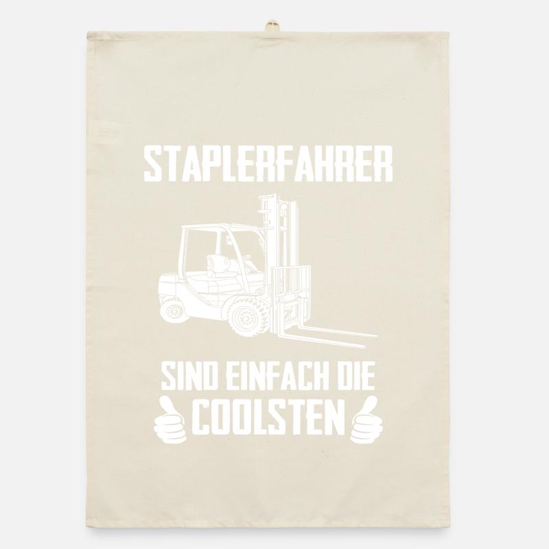 Staplerfahrer sind einfach die Coolsten / Spruch Organic Geschirrtuch