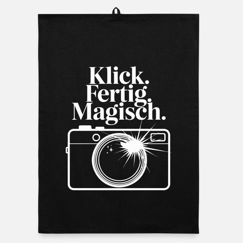 Click Done Magical Retro Camera Enthusiasts Organic dish towel