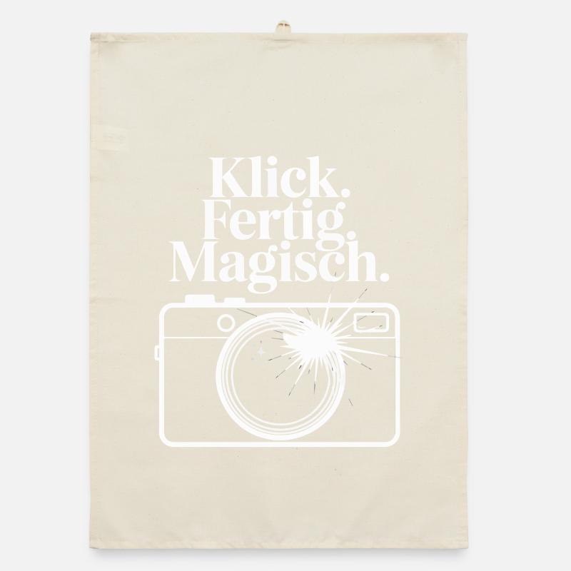 Click Done Magical Retro Camera Enthusiasts Organic dish towel