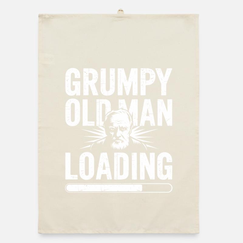 GrumpyOldMan Loading Bar Organic dish towel