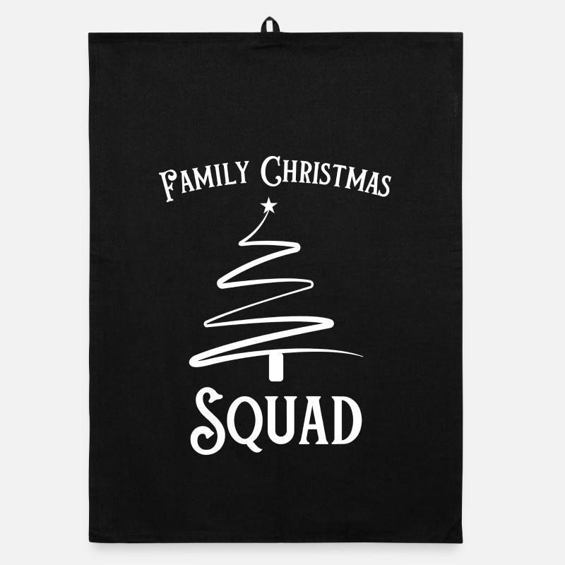 Escouade familiale de l’arbre de Noël Torchon bio