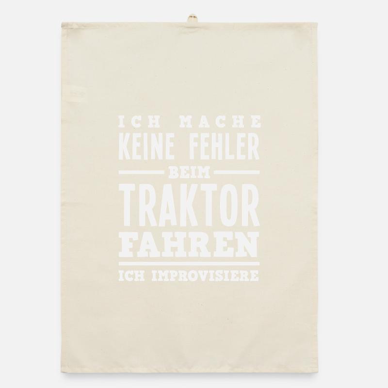 Lustiges Traktorfahrer Geschenk Organic Geschirrtuch