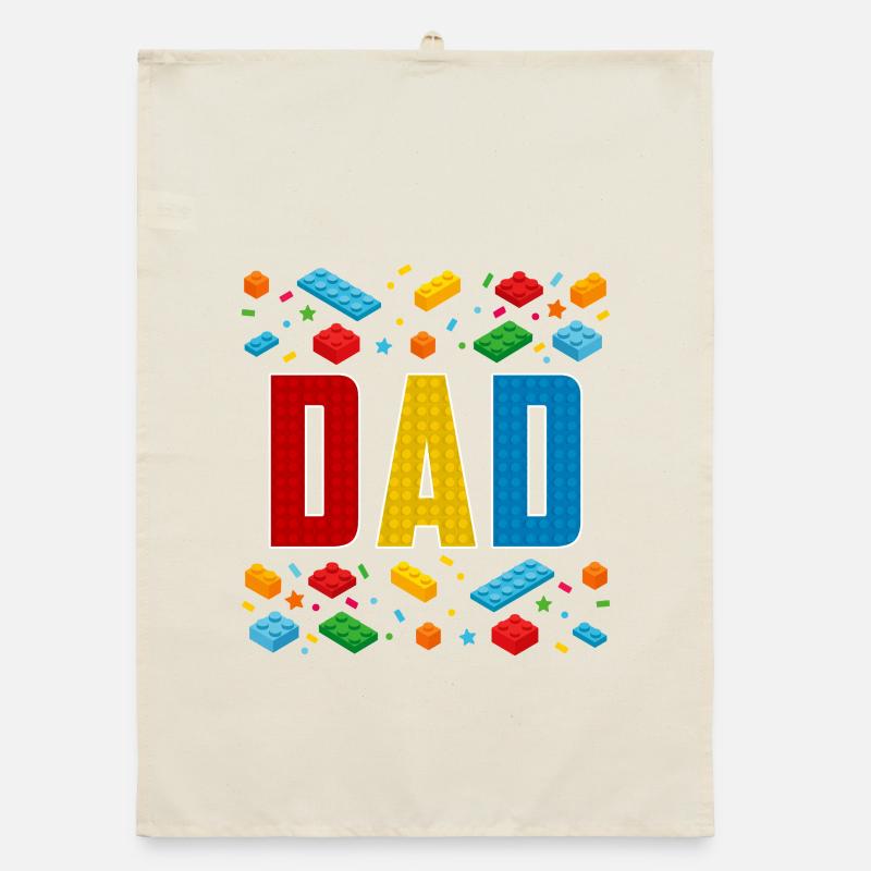 Papa brique constructeur paternité bâtiment de bloc Torchon bio