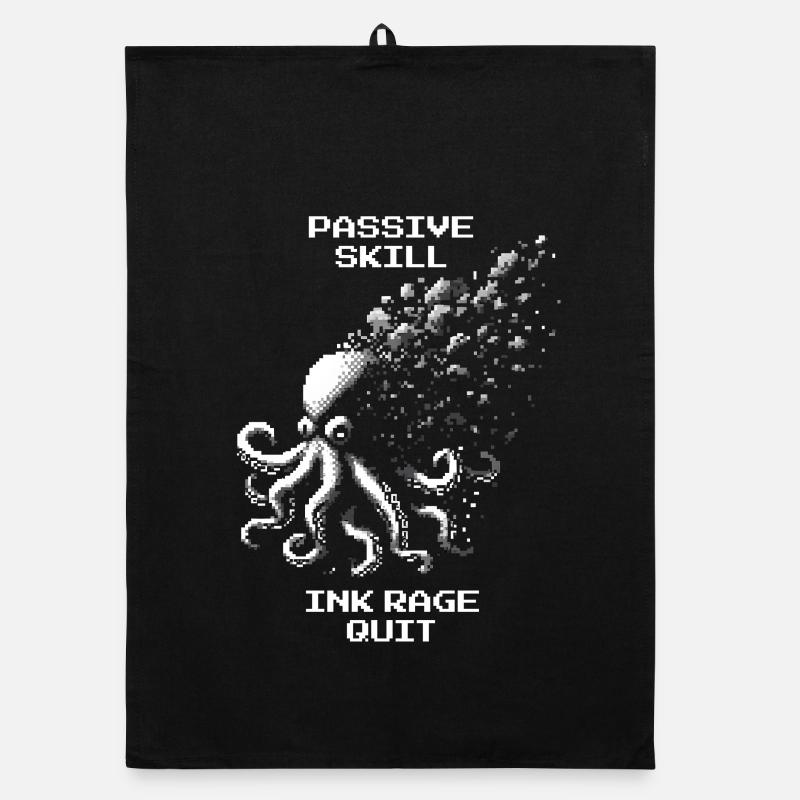 Ink Freak Out | Passive Ability Octopus Humor Organic dish towel