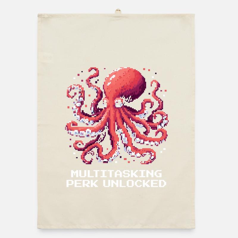 Capacité multitâche débloquée | Pieuvre Torchon bio