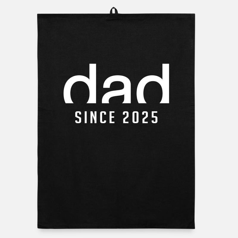 Papa Seit 2025 | Geburt Vaterschaft Geschenk Organic Geschirrtuch