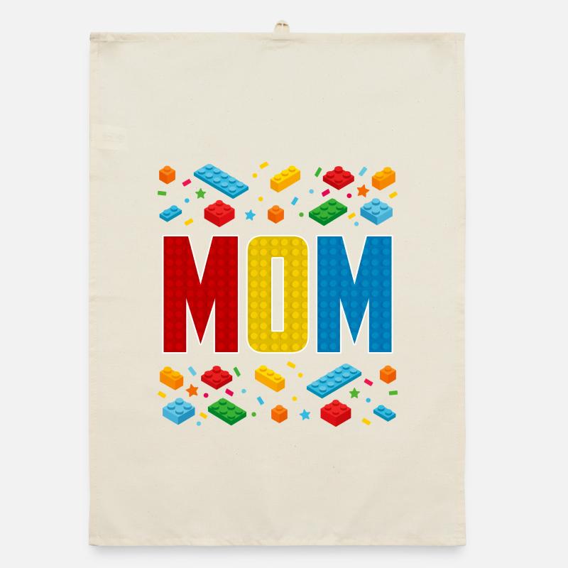 Maman brique constructeur créatif maternité bloc amant Torchon bio