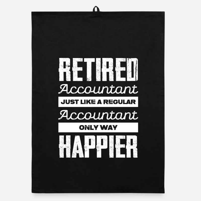 Comptable de retraite heureux Torchon bio