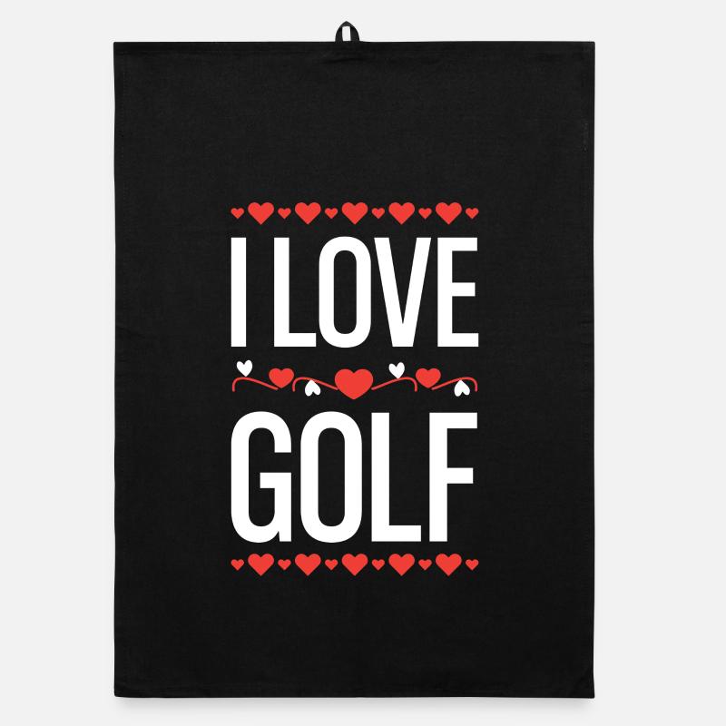 J’adore le design de cœur de golf Torchon bio