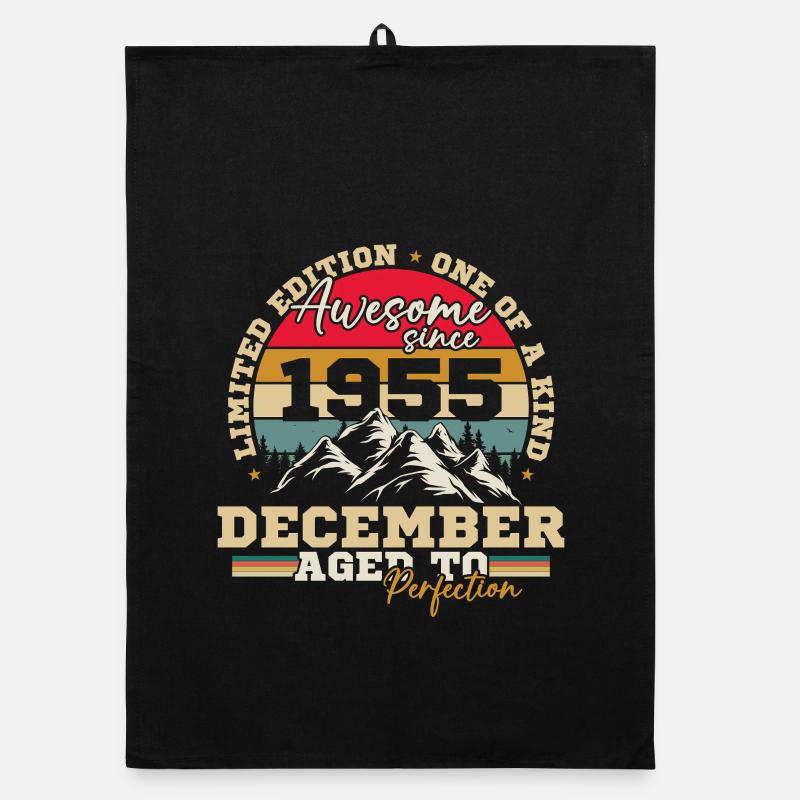 Dezember 1955 Vintage Retro Geburtstagsgeschenk Organic Geschirrtuch