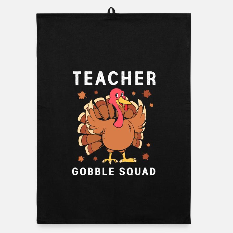 Thanksgiving Lehrer Lehrerin Organic Geschirrtuch