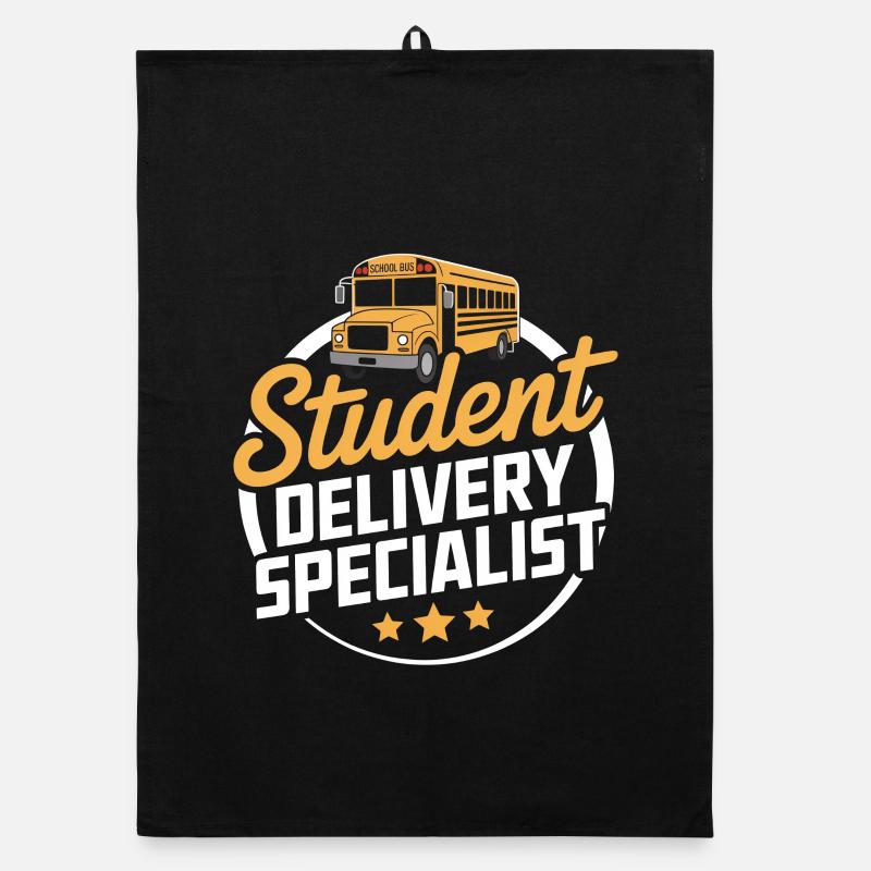 Student Delivery Specialist Funny School Bus Driver Organic dish towel