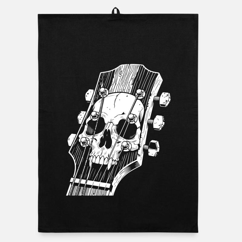 Tête de guitare Skull Head Torchon bio