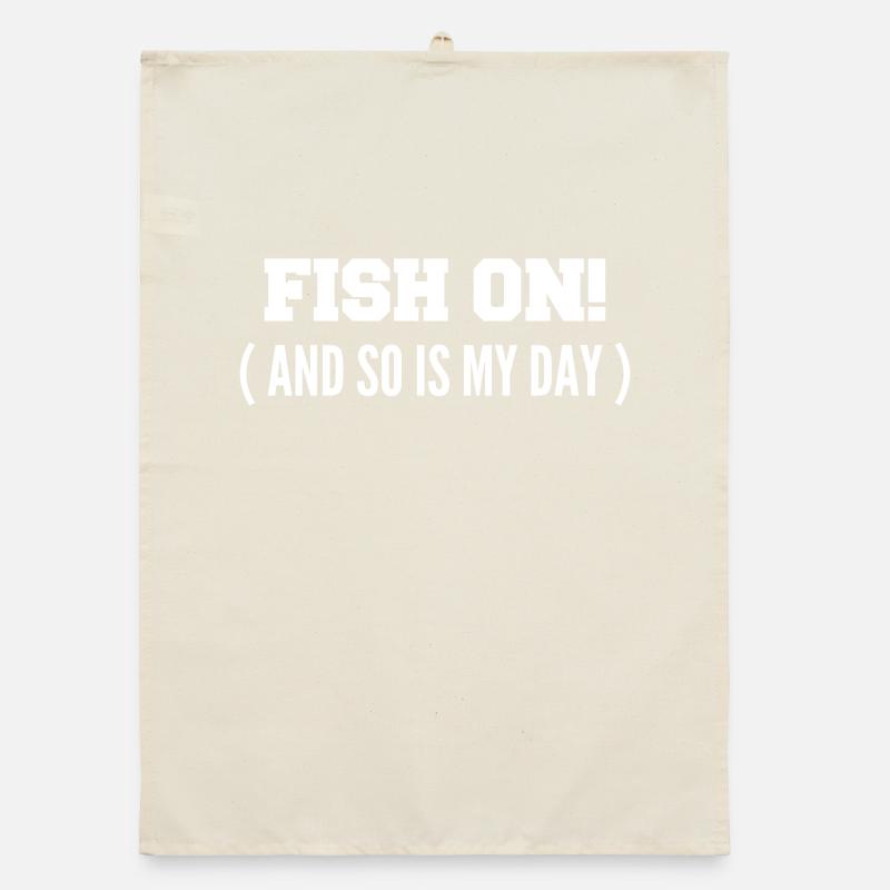 Fisch dran! Oder ist mein Tag am Haken? Organic Geschirrtuch
