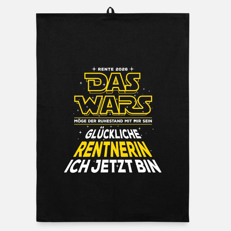 Das Wars - Rente 2026 - Glückliche Rentnerin Organic Geschirrtuch