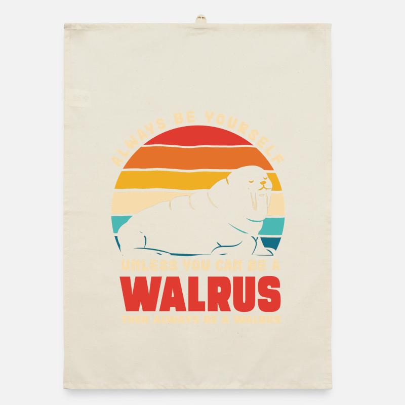 Walrus Selbstbewusstsein Retro Organic Geschirrtuch