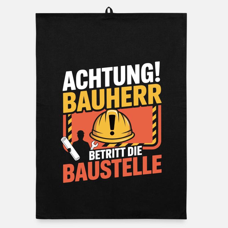 Attention: Builder enters the construction site Organic dish towel