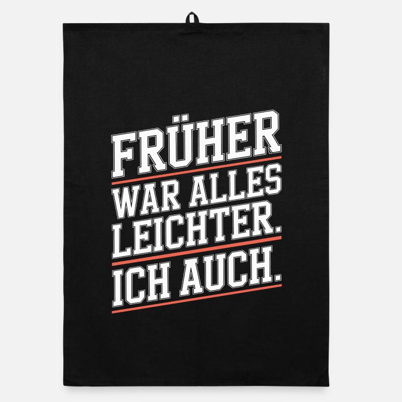 Früher War Alles Leichter Ich Auch 50. Geburtstag Organic Geschirrtuch