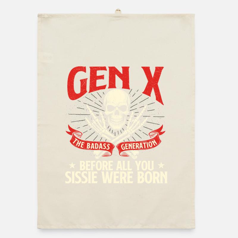 Gen X Badass Generation Rétro Nostalgie Citation Torchon bio