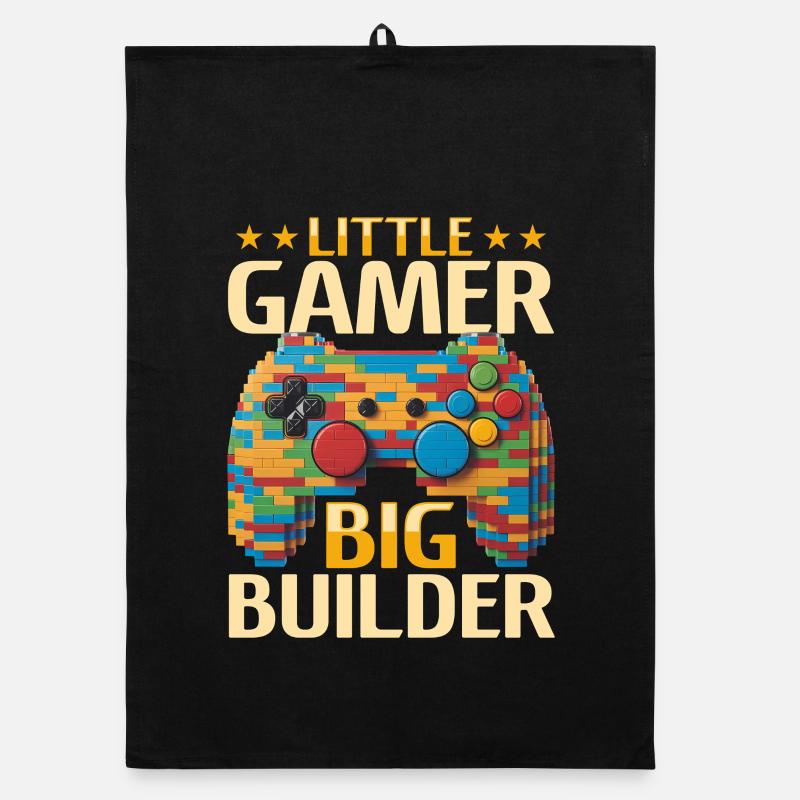 Building Blocks Gamer Gaming Brick Builder Organic Geschirrtuch
