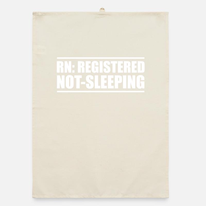 RN: Registered, Never Sleeping – Nursing Humor Organic dish towel