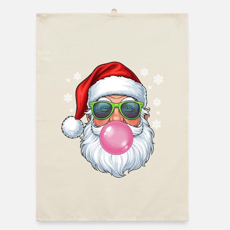 Weihnachtsmann Bubble Gum Organic Geschirrtuch