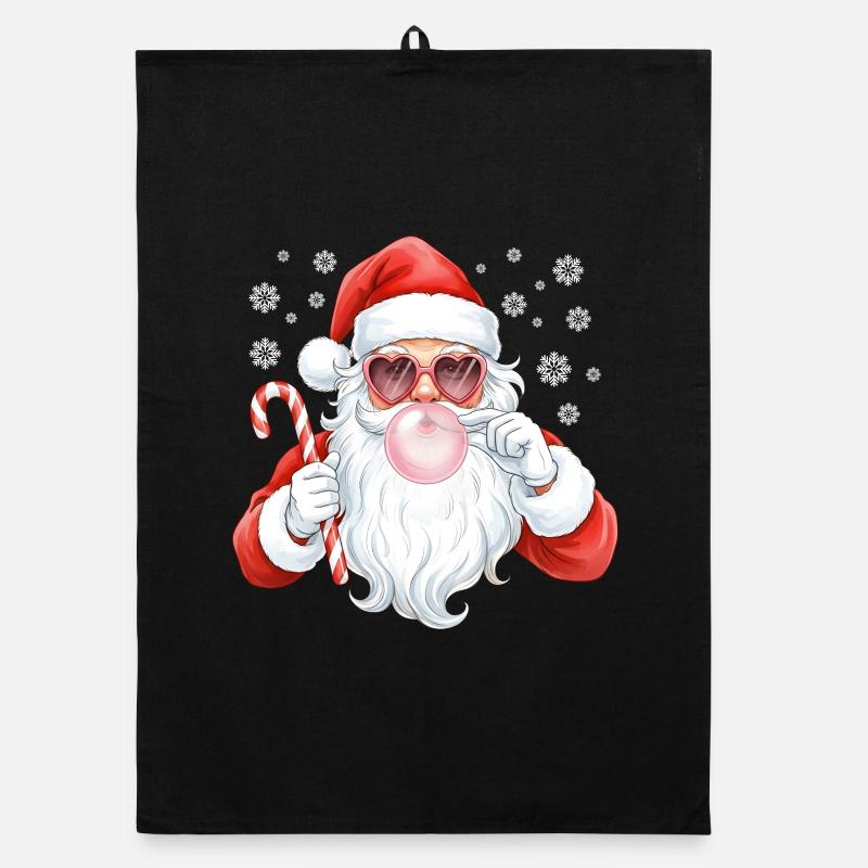 Santa Bubble Gum Pink Organic Geschirrtuch