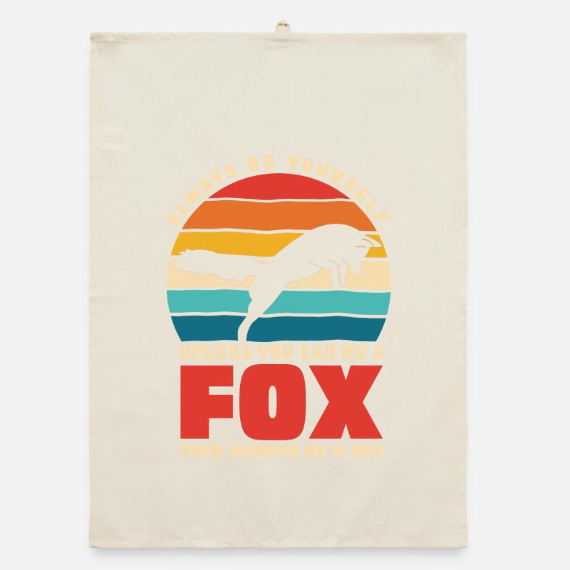 Sei du selbst, außer du bist ein Fuchs Organic Geschirrtuch