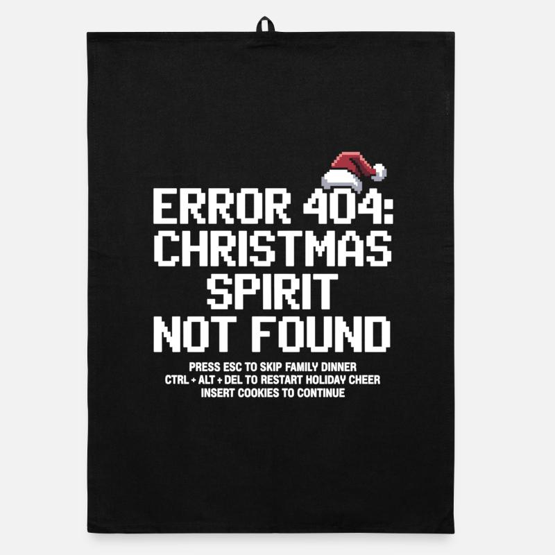 Error 404 Christmas – Funny Nerd Xmas Organic dish towel