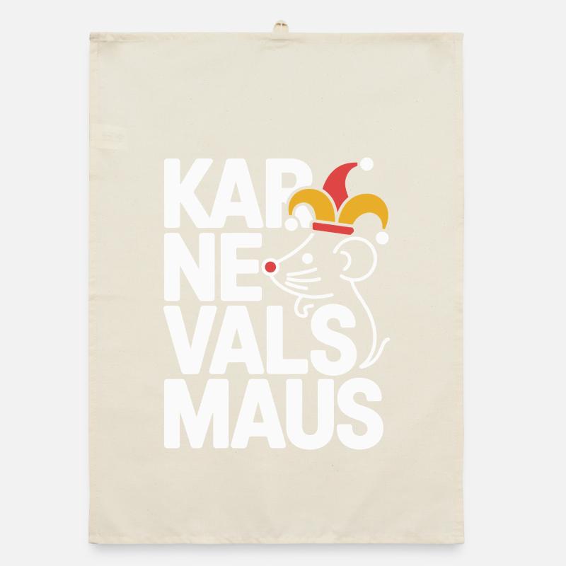 Karnevalsmaus Karneval Köln Kölner Karnevals Maus Organic Geschirrtuch